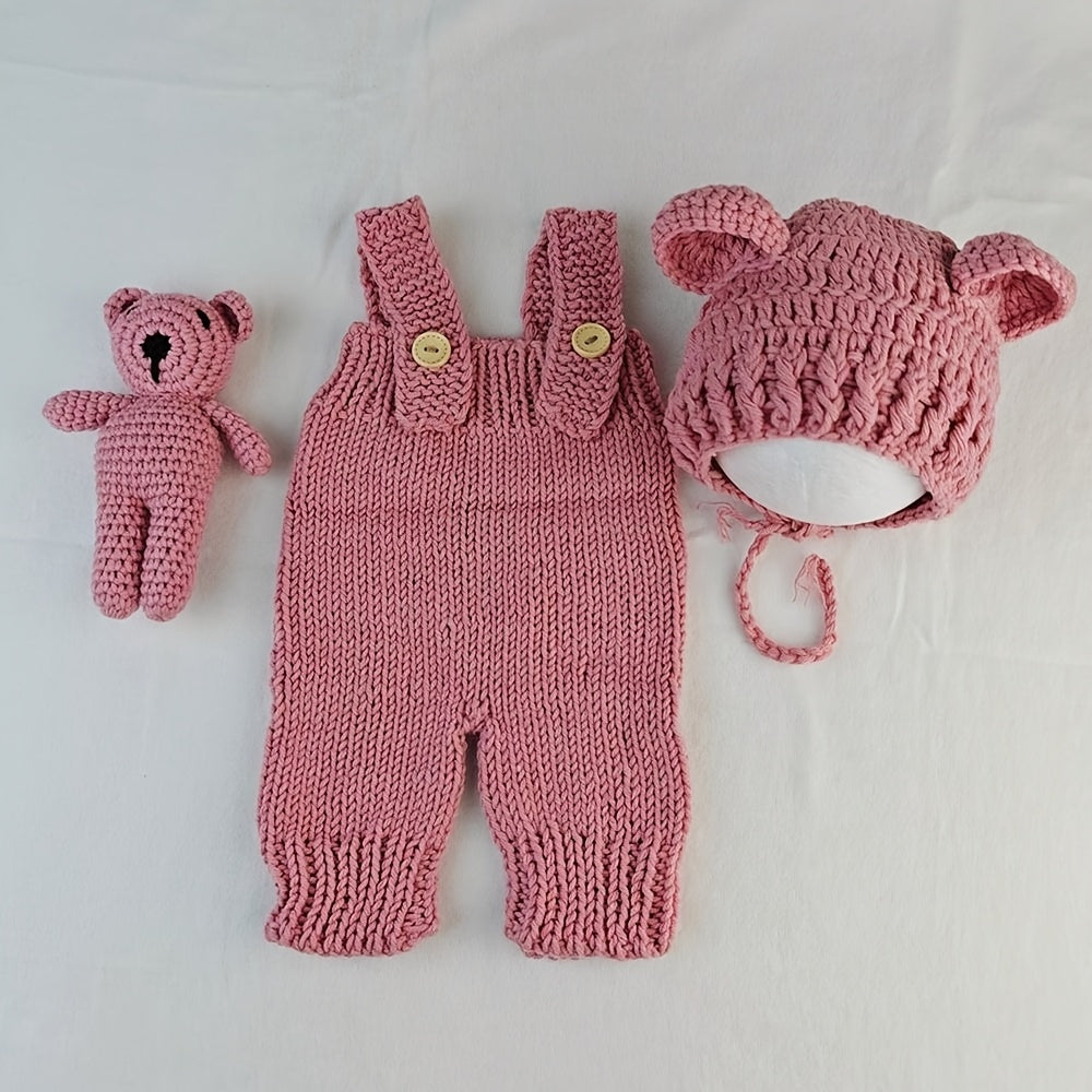 Kit Infantil de Tricô com 3 Peças