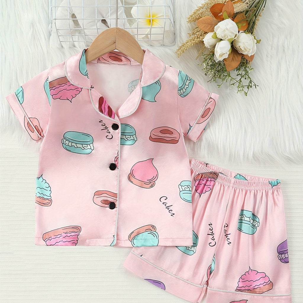 Pijama Infantil Feminino com estampa de confeitos