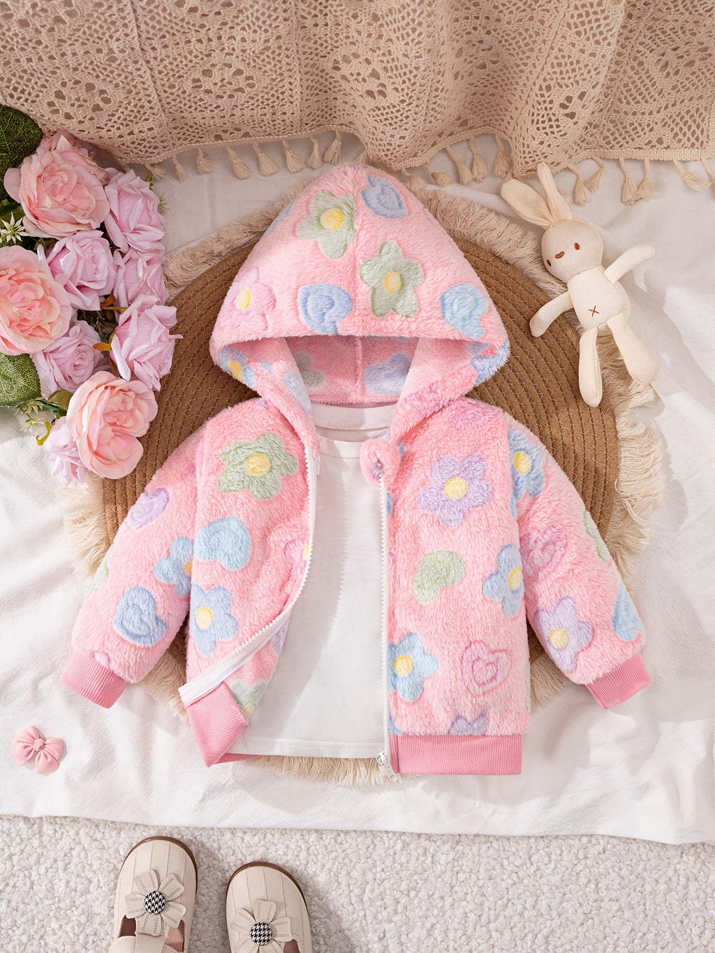 Blusa de Frio Florida Peluciada