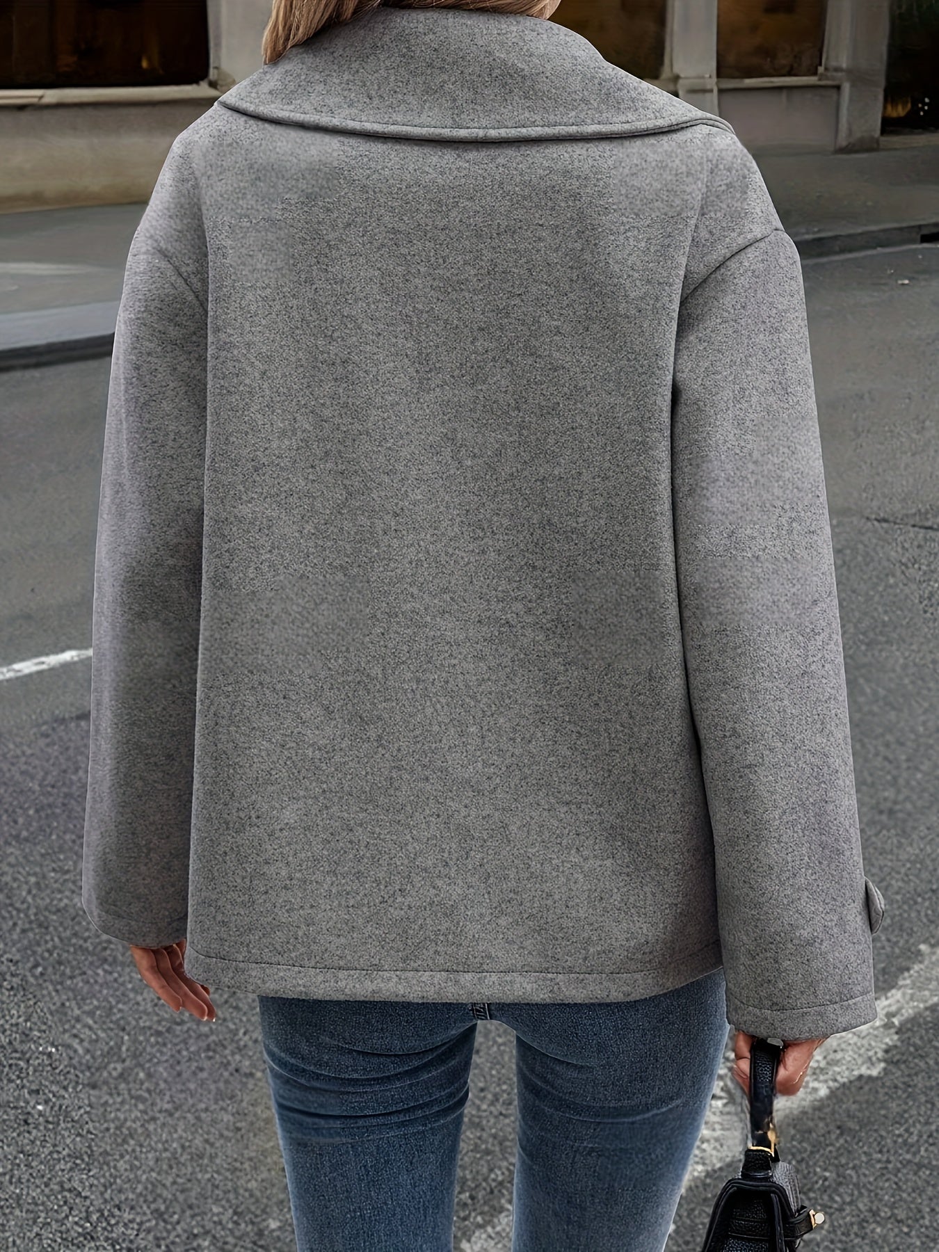 Casaco estruturado de gola ampla