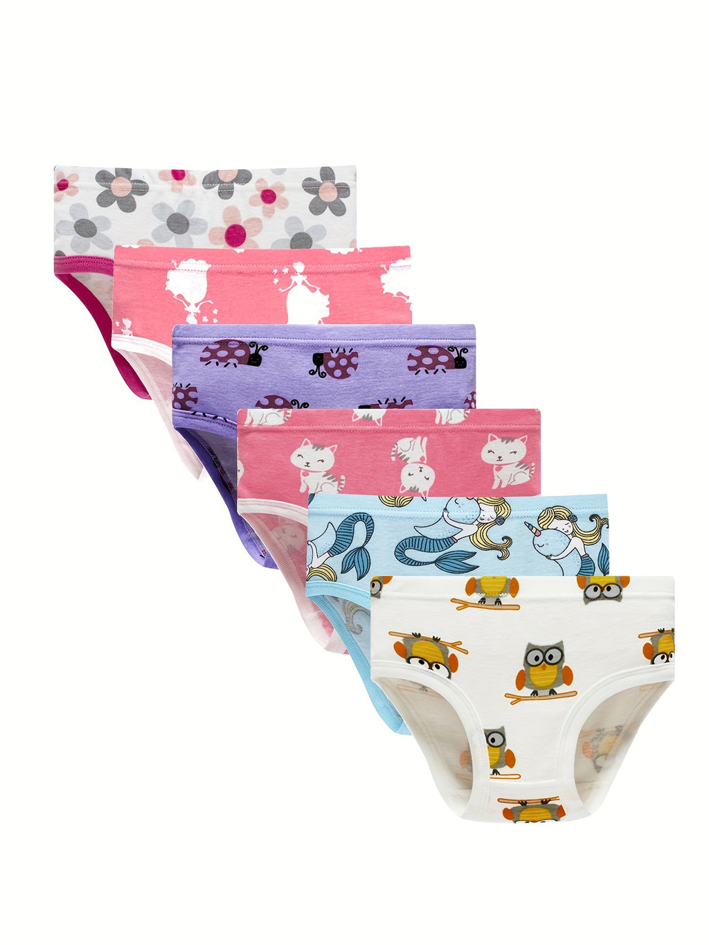 Kit com 6 Calcinhas Infantis