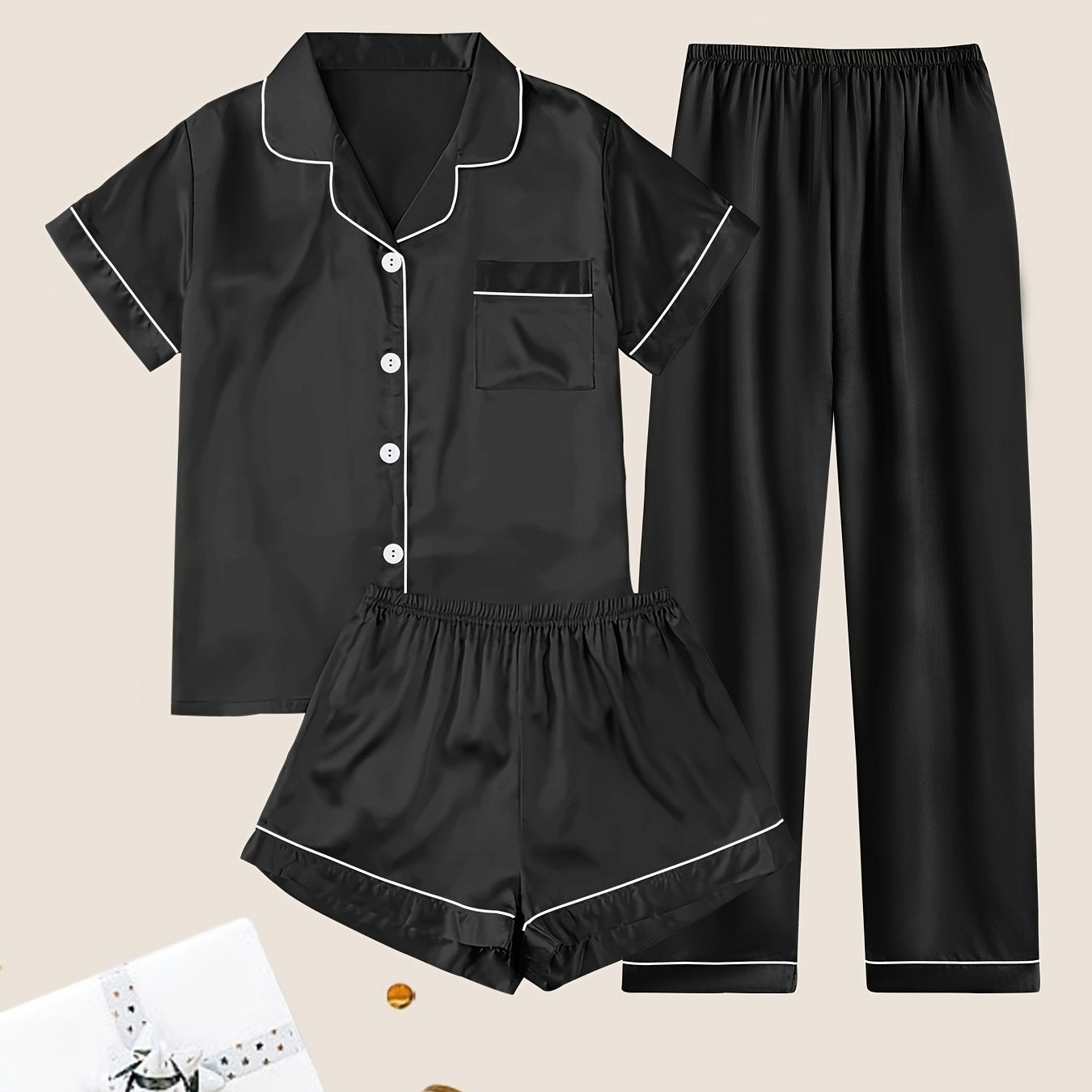 Conjunto de Pijama com 3 Peças