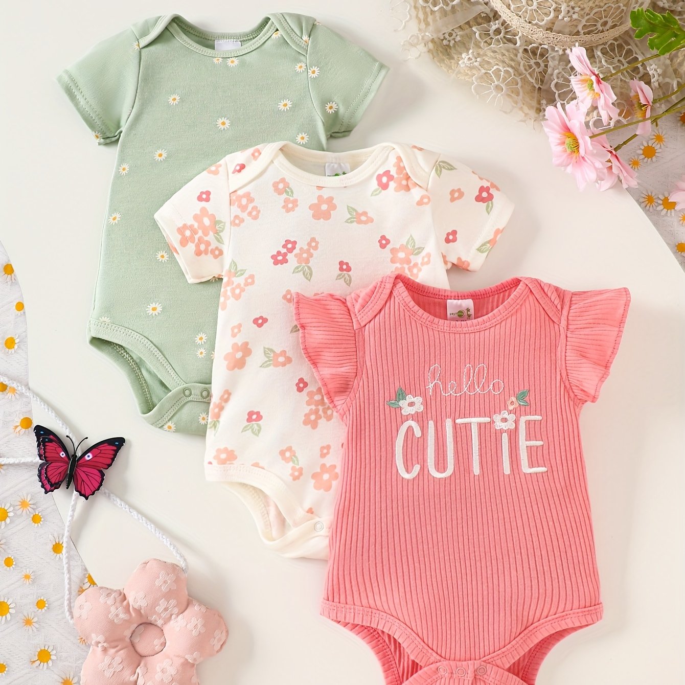 Kit com 3 Bodies Femininos