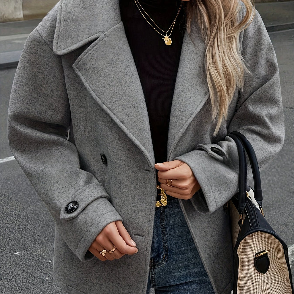 Casaco estruturado de gola ampla