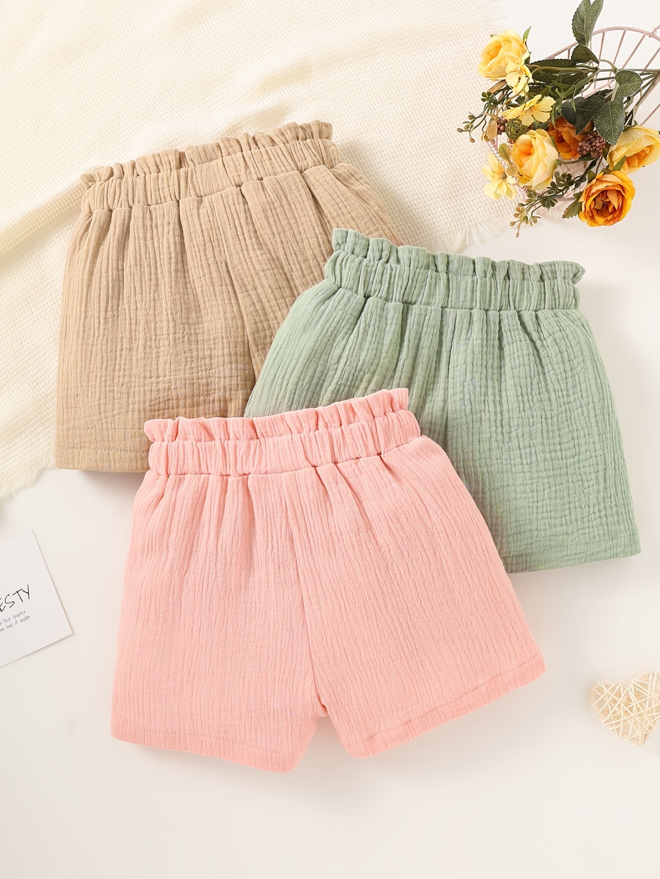 Kit com 3 Shorts Infantis Feminino