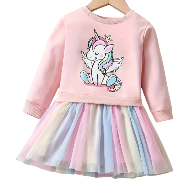 Vestido de Unicórnio com Saia em Tule
