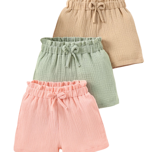 Kit com 3 Shorts Infantis Feminino