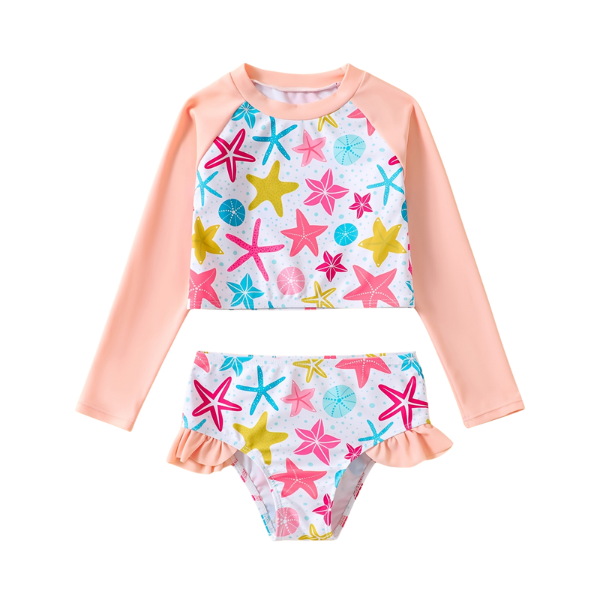 Biquíni infantil com mangas longas