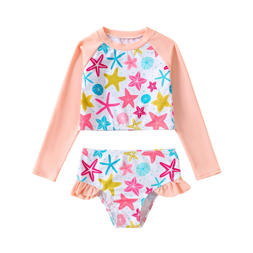 Biquíni infantil com mangas longas