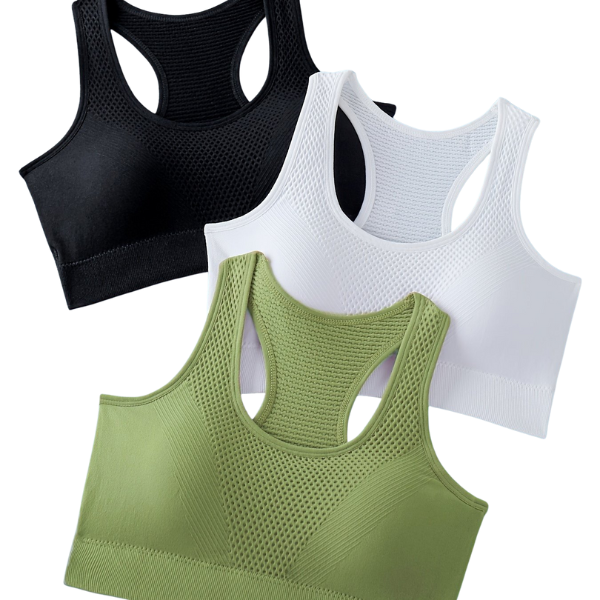 Kit com 3 Tops Esportivos Modelo Nadador