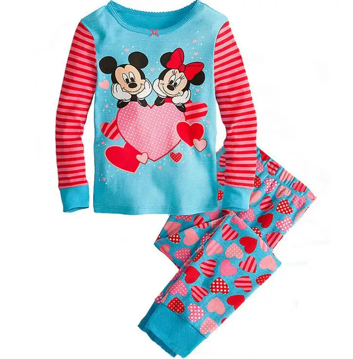 Pijama para meninas Mickey e Minnie