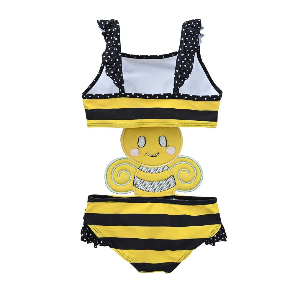 Biquini infantil com detalhe no umbigo