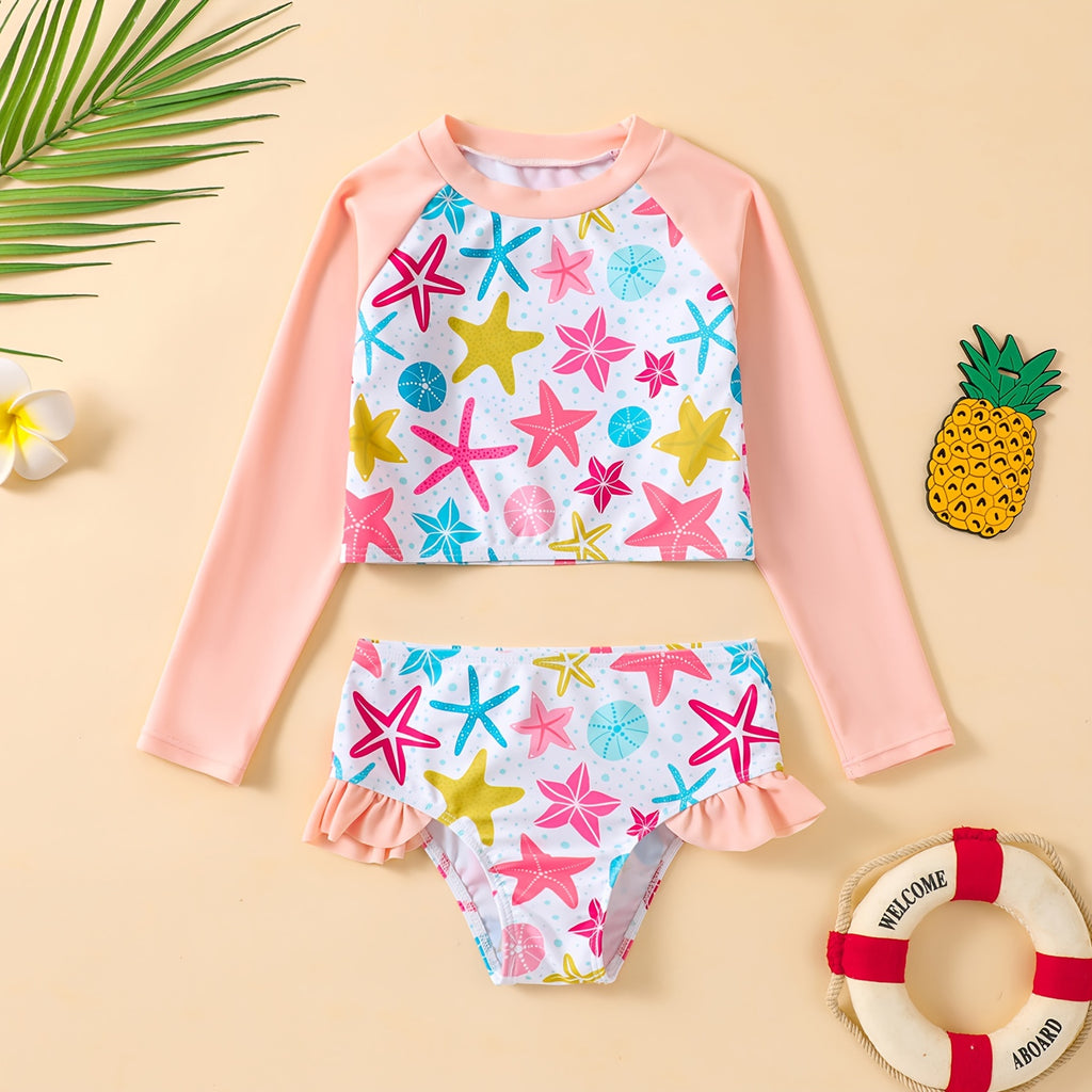 Biquíni infantil com mangas longas