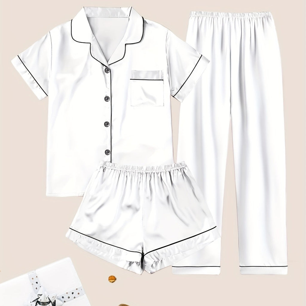 Conjunto de Pijama com 3 Peças