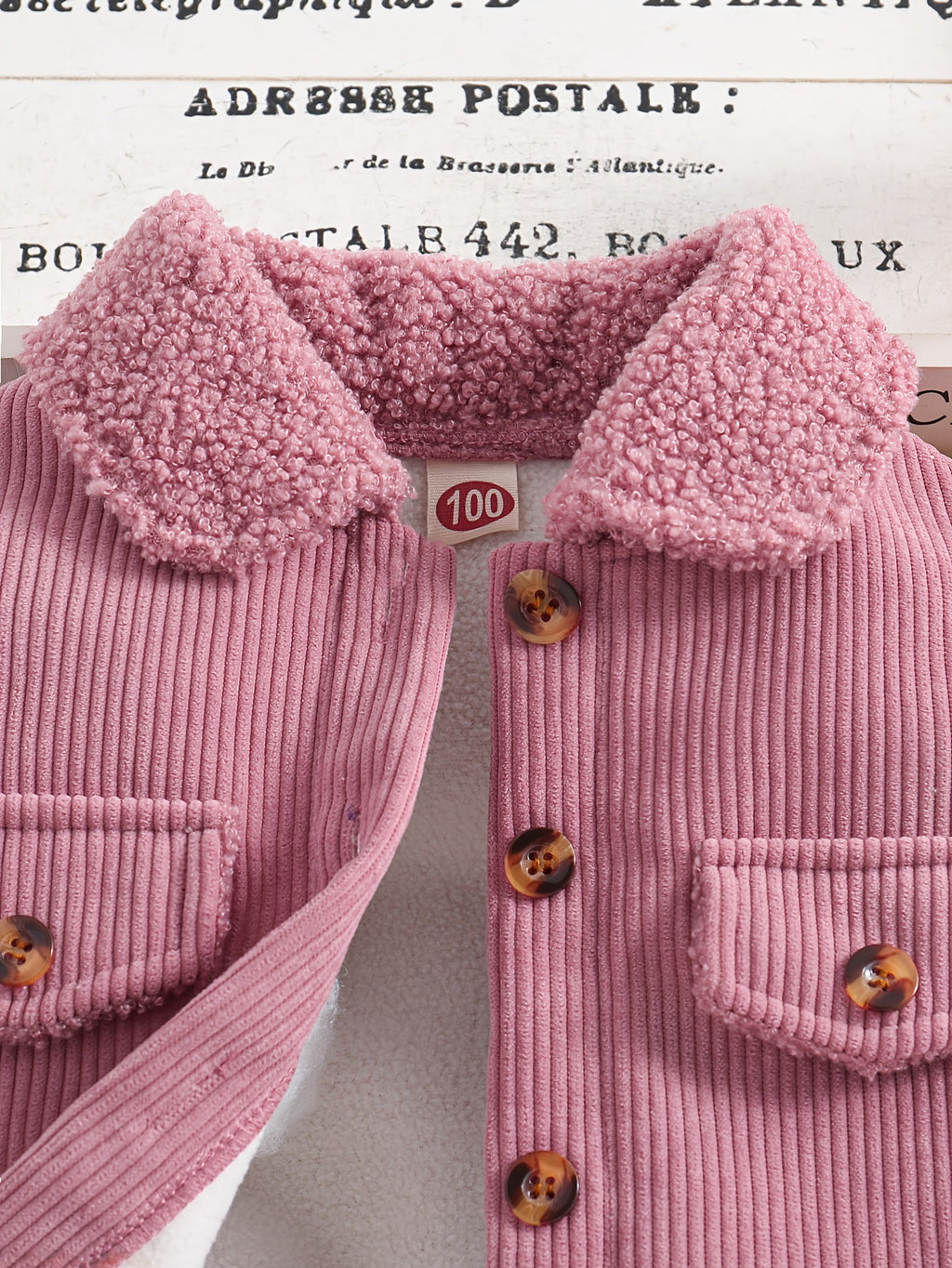 Jaqueta Infantil com bolsos e gola