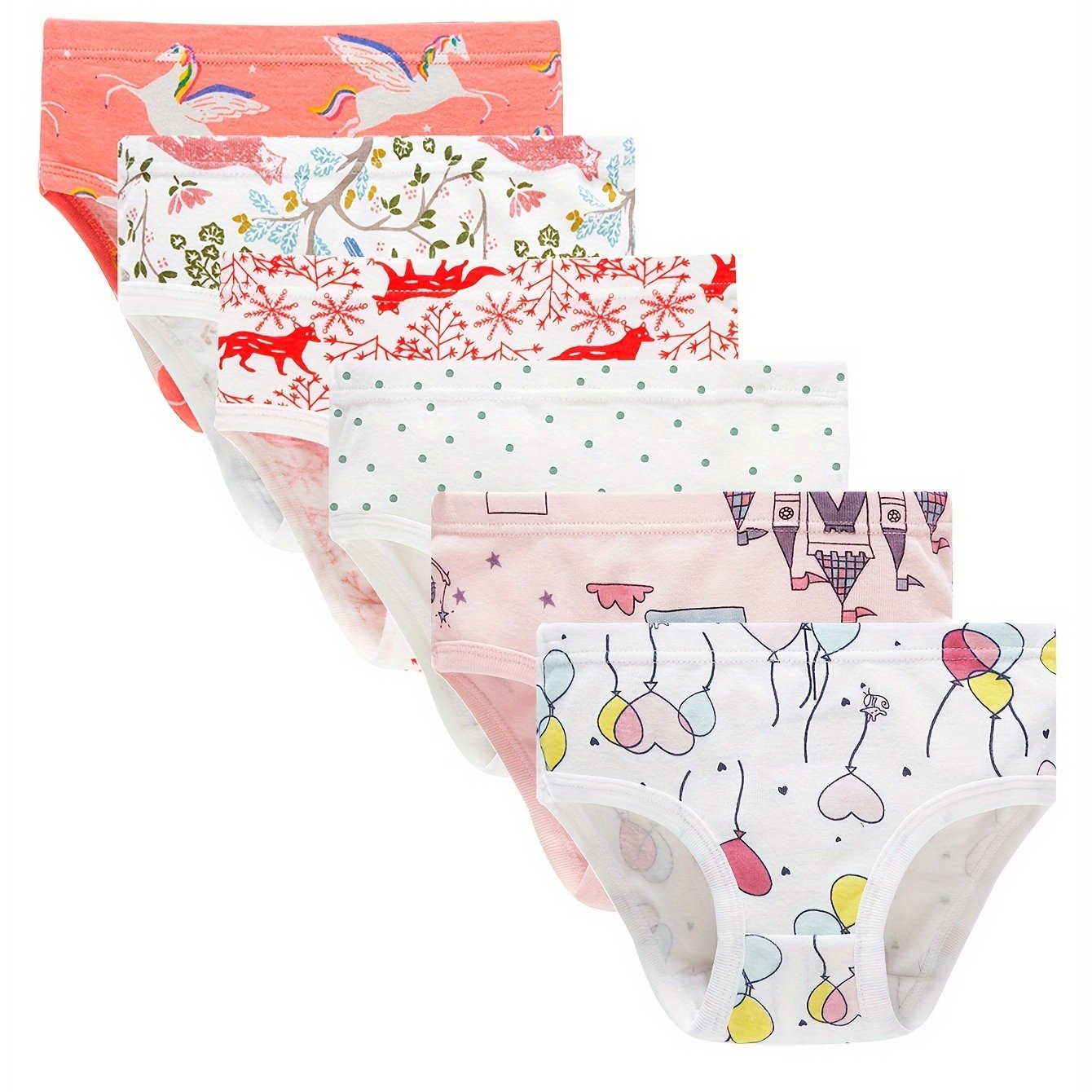 Kit com 6 Calcinhas Infantis