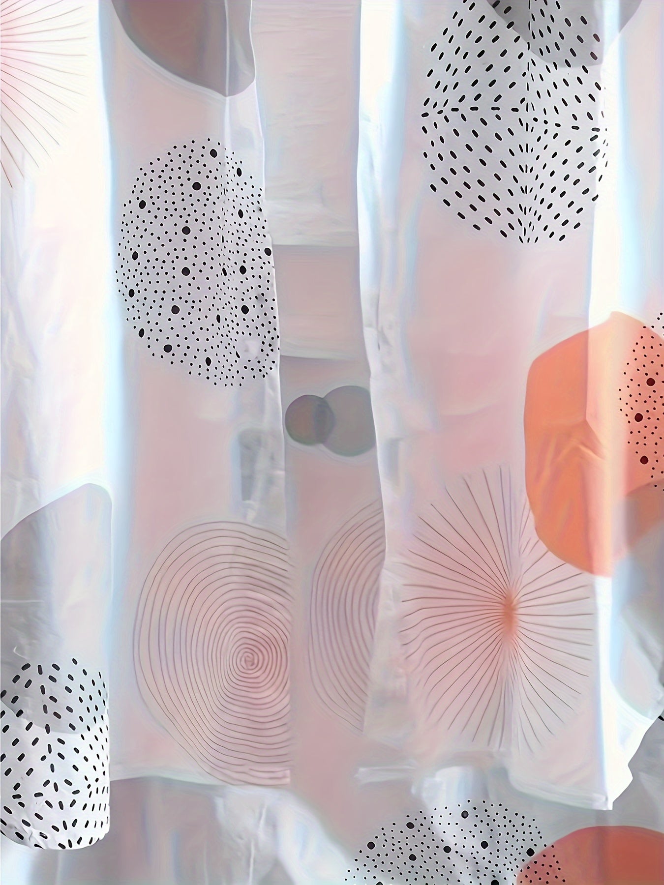 Camisa alongada com estampa geométrica