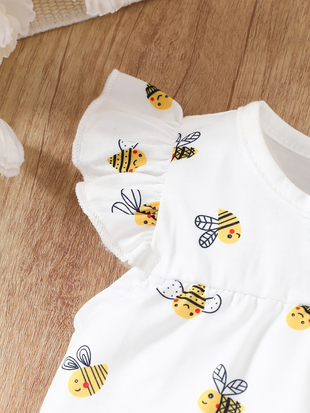 Body Infantil com Estampa de Abelhinhas