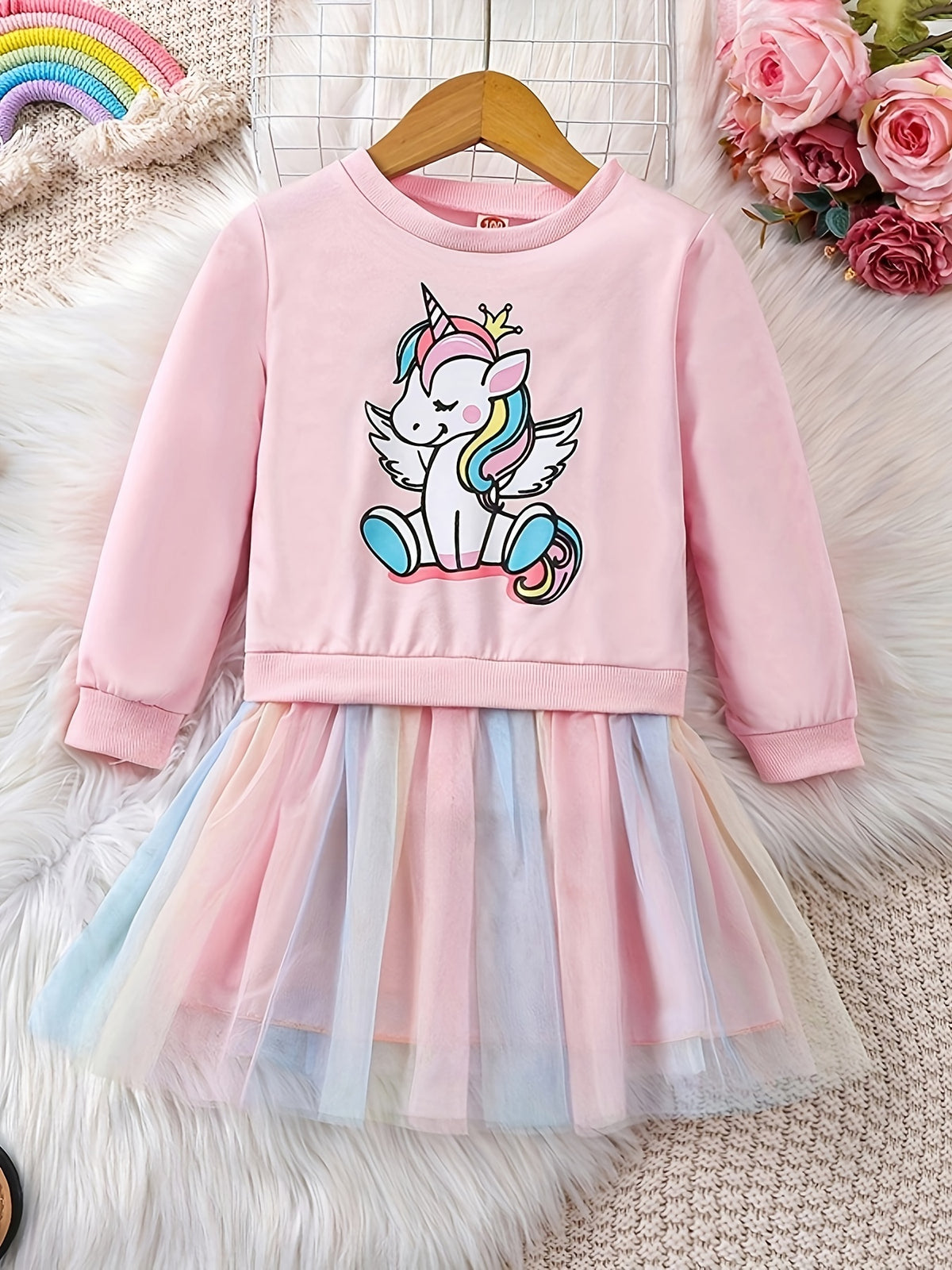 Vestido de Unicórnio com Saia em Tule