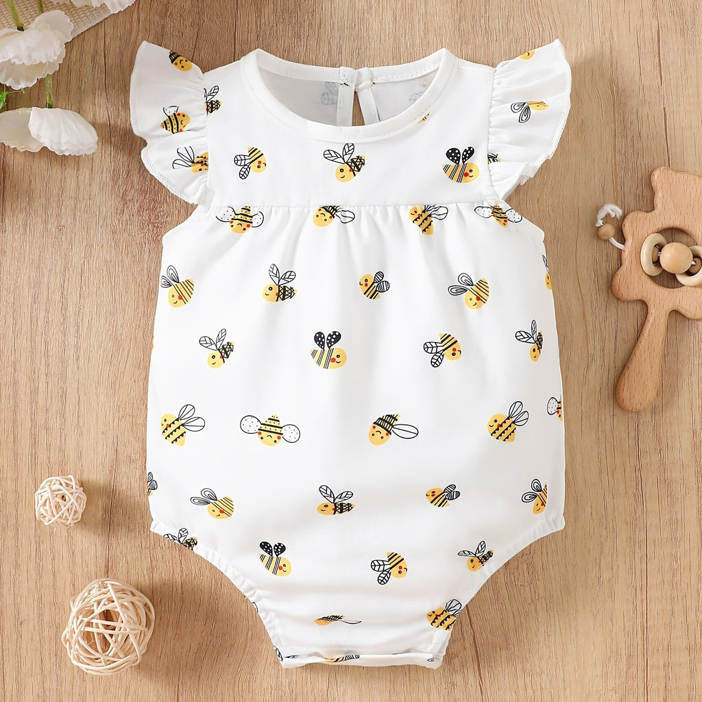 Body Infantil com Estampa de Abelhinhas