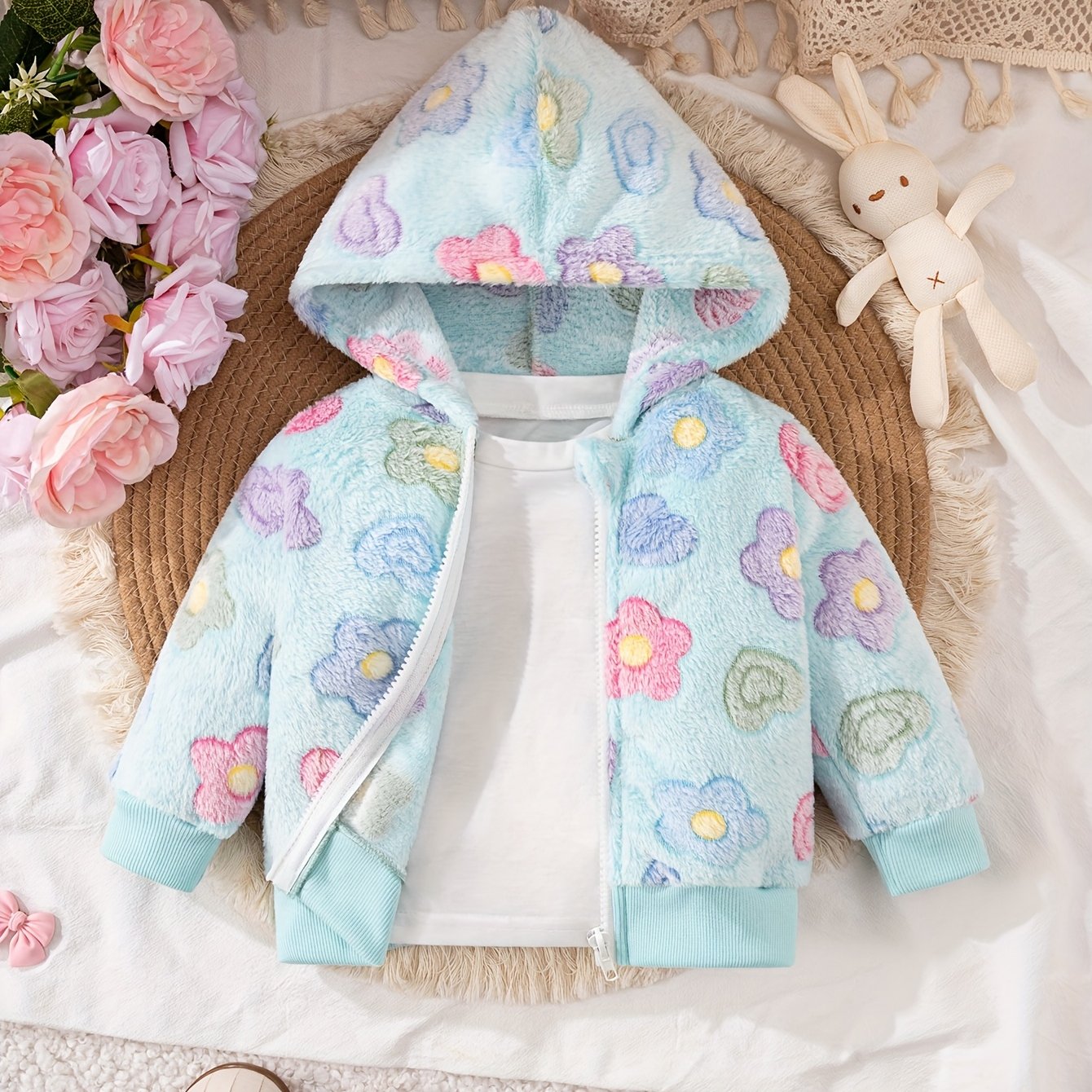 Blusa de Frio Florida Peluciada